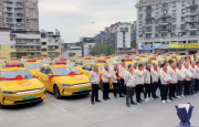 万州美天首批85辆纯电动出租车投运。