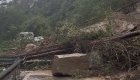 8月4日下午，受强降雨影响，龙白路因山体滑坡道路交通中断，注意绕行…