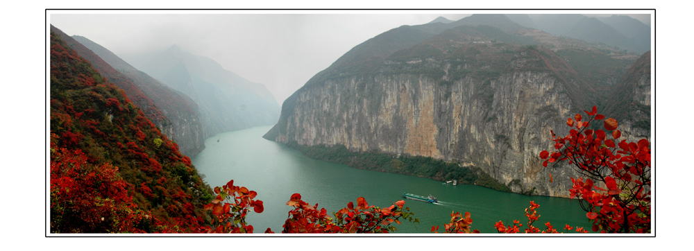 三峡夔门秋色