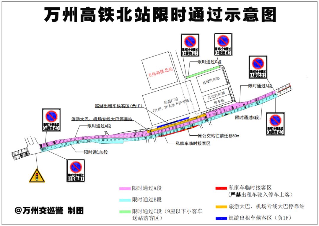 万州高铁北站部分道路限时7分钟通过试运行